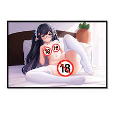 Anime Sexy Pussy Naked Girl Uncensored Wall Art Canvas Posters and Prints  Modern Paintings For Home Bedroom Decor J039 - AliExpress