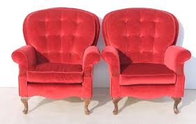 2 Vintage Wingback Buttonback Lounge Chairs With Queen Anne Feet Furnicape Chair Lounge Lounge Chair