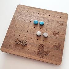 Wooden Earring Holder For 32 Pairs Earring Organizer Wooden Earrings Stud Earring Organizer Earring Organizer