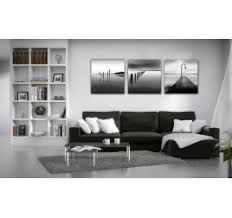 Dernieres photos de tableau noir et blanc pas cher design. Ocean Noir Et Blanc Triptyque Design Artwall And Co
