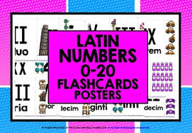Latin Numbers Roman Numerals 1 20 By Lively Learning