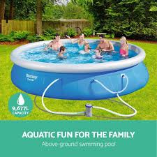 Bestway Fast Set 15ft Inflatable Swimming Pool Family Filter Pump By Bestway Inflatable Swimming Pool Pool Swimming Pools