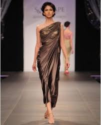 Sari Inspired Evening Gown Fashion Gowns Fashion Designer Dresses Indian