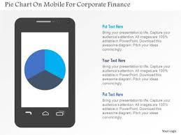 Business Diagram Pie Chart On Mobile For Corporate Finance