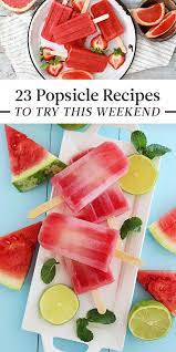 Beat The Heat This Summer With An Icy Treat That S Made All The More Refreshing For Its Placement Atop A Popsicle Recipes Summer Popsicles Homemade Popsicles