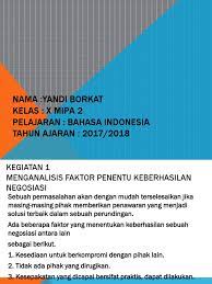 Check spelling or type a new query. Tugas B Indo B Indonesia Yandi Borkat