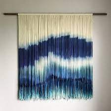 Custom Order Medium Dip Dyed Tapestry Fiber Art Yarn Wall Hanging Diy Wall Art Macrame Design
