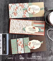 We love to walk around our neighborhood and see all the trees with their leaves changing colors. Slim Line Card Tutorial Make These Easy And In Minutes