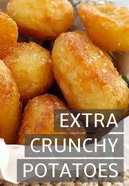 Crispy Roast Potatoes In 2020 Crispy Roast Potatoes Dude Food Roast Potatoes