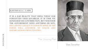 Veer savarkar ретвитнул(а) shashi tharoor. Veer Savarkar The Unsung Poet Kavishala Labs