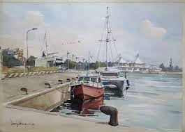 23 個讚 1 則留言 instagram 上的鄭京 zheng jing 94 茄萣情人碼頭 art artist drawing watercolorpainting skyline paris skyline paris