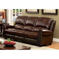 Furniture Of America Drow Transitional Brown Leather Nailhead Sofa On Sale Overstock 11489953 Brown .nailheads/tacks on leather, with the flash.