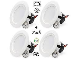 Aug 16, 2018 · 4 in. 4 Pack Bioluz Led 11 Watt 4 Inch Ul Listed Dimmable Retrofit Led Recessed Lighting Fixture 3000k Led Ceiling Light 650 Lm Recessed Downlight Non Beveled Newegg Com