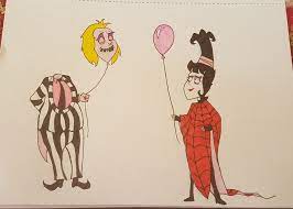 This video shows you how to draw cartoon faces. Beetlejuice And Lydia Deetz Album On Imgur