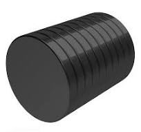 1 x 1/8 Inch Waterproof Neodymium Rare Earth Disc Magnets N42 with Black  Epoxy (10 Pack)