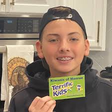 Jake Albertelli is 11 and a member of Kiwanis Club of Monroe's Terrific Kid  program, and a grandson of Woburn member, Dan Woolard.