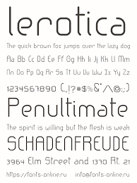 lerotica font