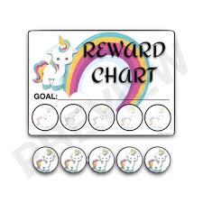 Rainbow Unicorn Reward Charts Positive Reinforcement Strategy