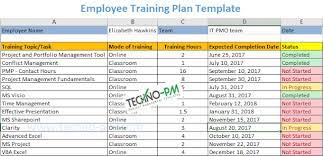 Employee Training Plan Excel Template Download In 2021 Employee Training Training Plan How To Plan