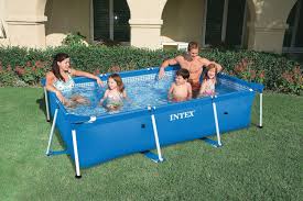 Intex Piscine Metal Frame Junior Rectangulaire 2 20 X 1 50 X 0 60 M Piscine Metal Piscines En Kit Piscine