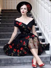 Per donna vestito a trapezio abito al ginocchio mezza manica fantasia floreale con stampe estate caldo elegante abiti da vacanza 2021 blu m l xl xxl 3xl. Vestiti Anni 50 Vendita A Privati E All Ingrosso Online Milanoo Com