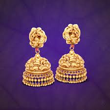 22k Gold Jhumka From Grt South India Jewels Gold Earrings Designs Fine Gold Jewelry Gold Jewellery Design Necklaces