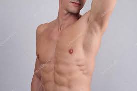 Male Waxing Muscular Male Torso Chest And Armpit Hair Removal Close Up Stock Photo C Glisic Albina 96686536