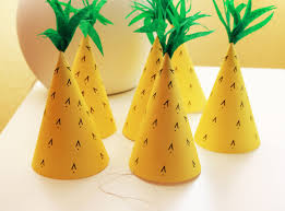 Diy Birthday Hats For Adults Elei Ink And Paper Twotti Frutti Hats Pineapple Hat Paper Hat Birthday Hats Diy Party Hats Fruit Party Decorations Fruit Birthday Party Fruit Party