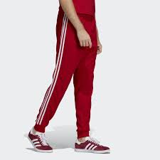 Black And Red Joggers Mens Sst Track Pants Adidas Street Style Red Joggers Mens Pants