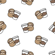 We work with a diverse array of music artists, djs, celebrities, sports personalities, voice over artists and independent record labels. Cute Sloth Loves Coffee Cartoon Seamless Pattern Vector Illustration 2082057 Vector Art At Vecteezy