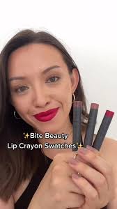 Bite Beauty lip crayon swatches✨ @bitebeauty #makeup #makeuptutorial  #foryoupage