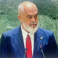 The Prime Minister of Albania, a Muslim-majority country, wore the yellow  hostage ribbon at the UN to demand the return of those kidnapped