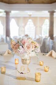 Elegant Blush And Gold San Antonio Summer Wedding Miranda Laine Photography Flower Centerpieces Wedding Summer Wedding Centerpieces Wedding Centerpieces