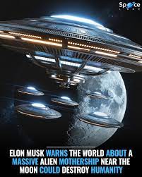 Space - Elon Musk has raised alarms about a massive alien mothership spotted near the Moon, accompanied by smaller UFOs. This strange sighting has sparked worldwide discussions about the possibility of first