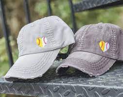 Half Softball Half Baseball Hat Baseball And Softball Hat Etsy Baseball Hats Womens Baseball Cap Kids Baseball Caps