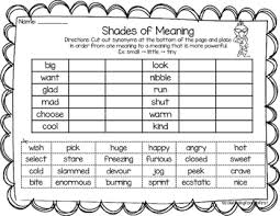 Shades Of Meaning Shades Of Meaning Word Sorts Teaching Writing