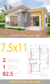 House Design 7 5x11 With 2 Bedrooms Full Plans House Plans 3d Bungalow House Plans House Plans Modern Bungalow House Charming house design scheme heavenly modern.