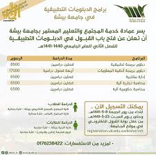 ÙØªØ­ Ø¨Ø§Ø¨ Ø§Ù„Ù‚Ø¨ÙˆÙ„ Ø¨Ø§Ù„Ø¯Ø¨Ù„ÙˆÙ…Ø§Øª Ø§Ù„ØªØ·Ø¨ÙŠÙ‚ÙŠØ© ÙÙŠ Ø¬Ø§Ù…Ø¹Ø© Ø¨ÙŠØ´Ø© Ù„Ù„ÙØµÙ„ Ø§Ù„Ø«Ø§Ù†ÙŠ Ø§Ù„Ø¬Ù…Ø¹Ø© Ø§Ù„Ù…Ù‚Ø¨Ù„ ØµØ­ÙŠÙØ© Ø§Ù„Ø±Ø£ÙŠ Ø§Ù„Ø¥Ù„ÙƒØªØ±ÙˆÙ†ÙŠØ©