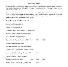 Write the body of your sermon. Sermon Outline Template 6 Free Word Excel Pdf Format Download Free Premium Templates