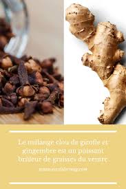 Le Melange Clou De Girofle Et Gingembre Est Un Puissant Bruleur De Graisses Du Ventre Bruleur Graisse Clou De Girofle Aliments Bons Pour La Sante
