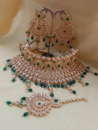 Amanii Crystal Collection High Choker Bridal Jewellery Sets Fancy Jewellery Kundan Jewellery Bridal Wedding Accessories Jewelry