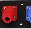 5 Position CAM Lock Panel, 400 Amp, 3 Phase 120/208V, Female, 45°, Threaded  Post Connections with NEMA 3R Caps and Lanyards, Series 16 CAM Connectors,  ...