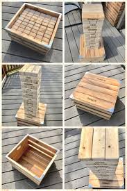 Jumbo Jenga 2x3 S And Reclaimed Wood Crate Jenga Diy Corn Hole Diy Diy Yard Games