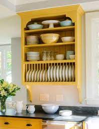 Flanked by two windows, this plate rack creates a visual center and sense of symmetry, even though the base cabinets below aren't symmetrical or aligned with what's. Pretty Cupboard With Plate Rack Kitchen Plans Kitchen Remodel Kitchen Design