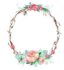 Decorative Floral Frame Romantic Baroque Vintage Shabby Victorian Couronne De Fleurs Roses Pink Roses Crown I Quadro De Flores Frame Floral Monograma Casamento