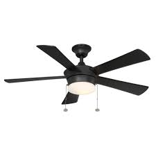 What is the most common feature for hunter ceiling fans with lights? Hampton Bay Corrado 44 In Indoor Black Ceiling Fan With Light Kit Am217 Bk The Home Depot Black Ceiling Fan Ceiling Fan With Light Black Ceiling