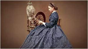 The bodice of this dress with its wide bertha collar sits off the shoulders and covers the top half of the arm (fig. Vintage Supermodels Glamorous Dresses In The 1860s