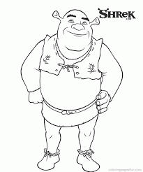 The film is based on a fairy tale named shrek. Shrek Coloring Page Coloring Home