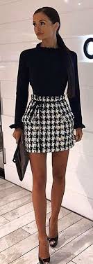 Black And White Houndstooth Skirt Outfit 100 Genius Spring Outfits You Should Already Own Spring Outfits Preppy Fashion Spring Outfits