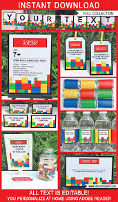 Lego space designer set 20200 instructions. Lego Party Printables Invitations Decorations Birthday Party